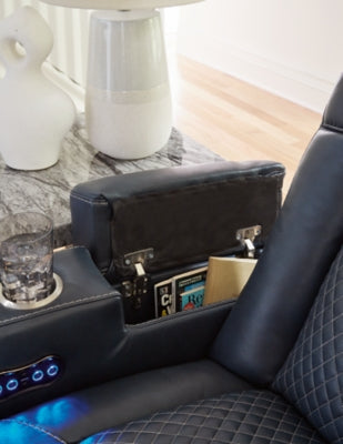 Fyne-Dyme Power Reclining Loveseat with Console - 3660318