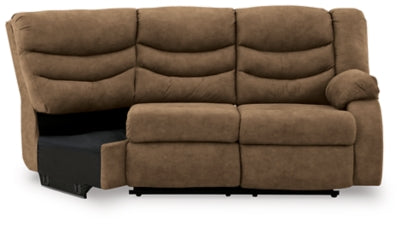 Partymate Right-Arm Facing Reclining Loveseat with Half Wedge - 3690250