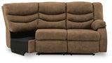 Partymate Right-Arm Facing Reclining Loveseat with Half Wedge - 3690250