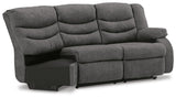 Partymate Right-Arm Facing Reclining Loveseat with Half Wedge - 3690350