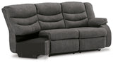 Partymate Right-Arm Facing Reclining Loveseat with Half Wedge - 3690350