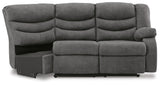 Partymate Right-Arm Facing Reclining Loveseat with Half Wedge - 3690350