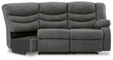 Partymate Right-Arm Facing Reclining Loveseat with Half Wedge - 3690350