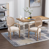 Upholstered Dining Armchair (Set of 2) - Beige
