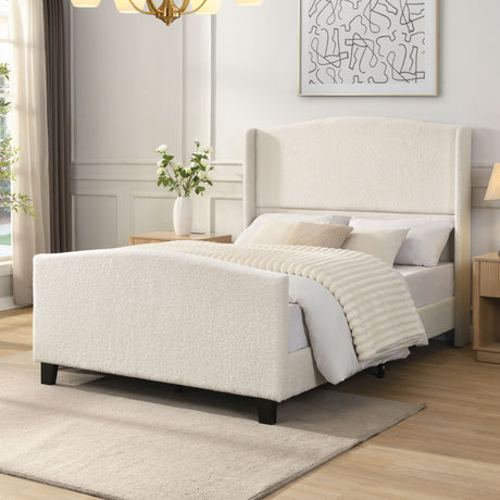 Platform Bed Frame With Tall Headboard And High Footboard