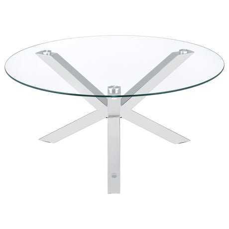 Round Top Coffee Table - Chrome