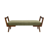 Mid-Century Bench With Wood Legs