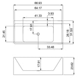 Xavier - Single Massage Bathtub, Equipped With Gfci Plug And Ul Certified Water Pump, Upc Certified Drain - Milk White