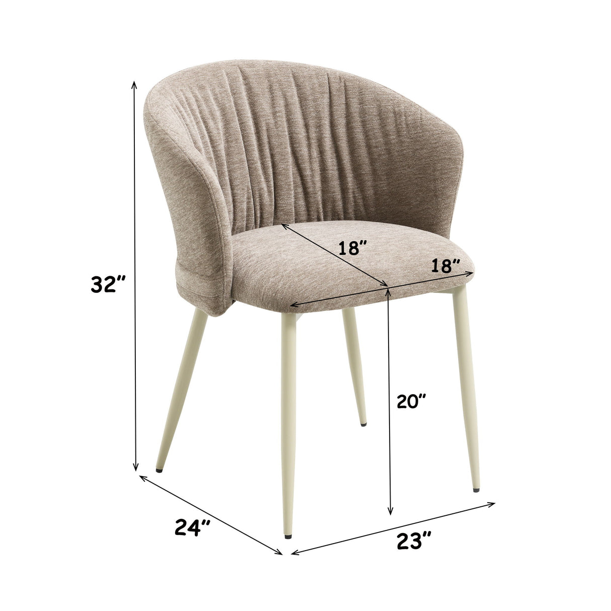 Ogin - Arm Chair (Set of 2) - Beige / Natural
