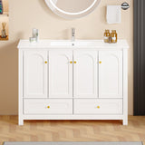 Bathroom Vanity With Sink Combo, 4 Soft Close Doors And 2 Drawers