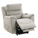 Marsha - Power Recliner With Lift & Massage - Light Gray