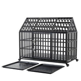 Heavy Duty Dog Crate Lockable Wheels
