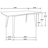 Marcella - Rectangle Dining Table With Leaf Extension - Dark Walnut