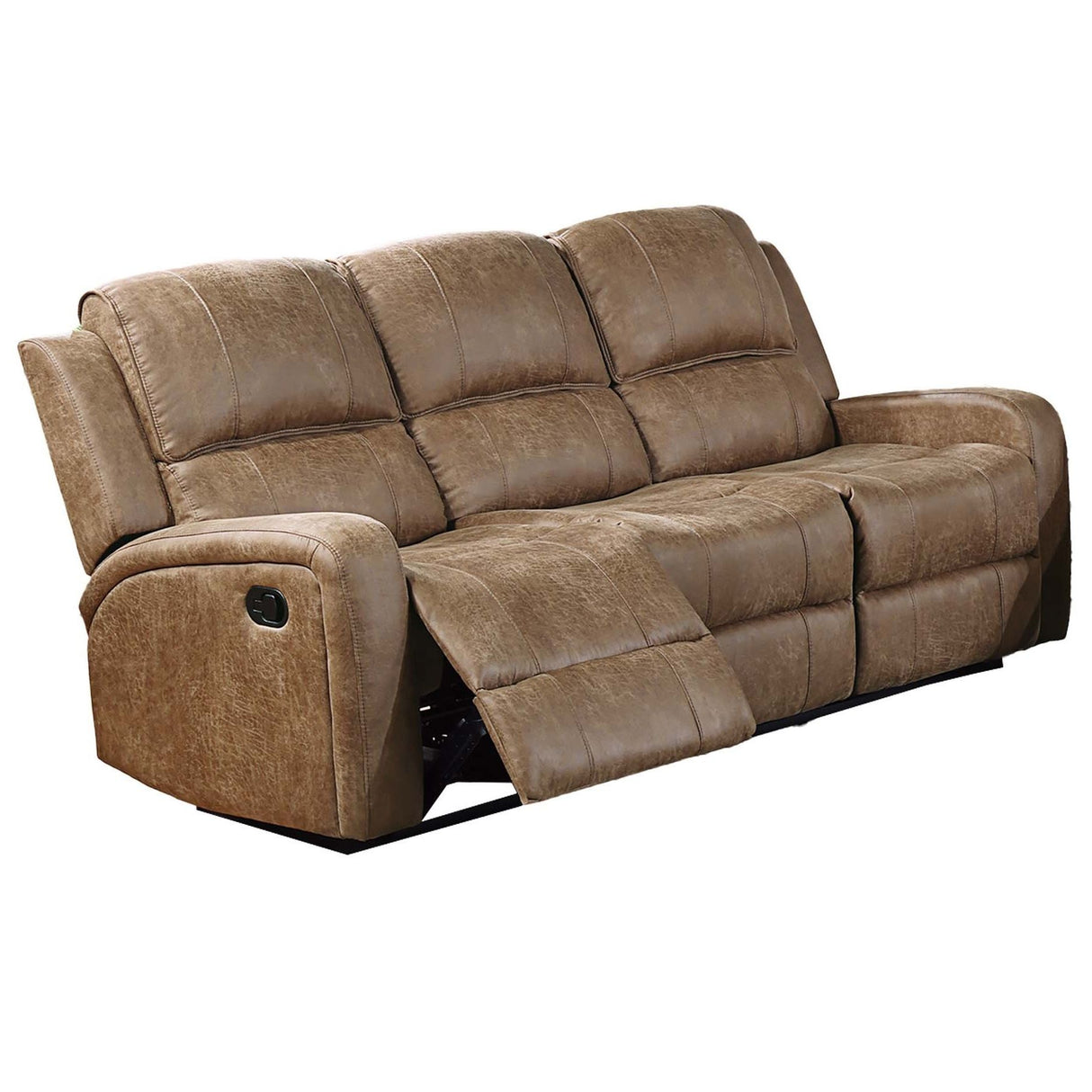Modern Reclining Sofa With Padded Seat And Backrest