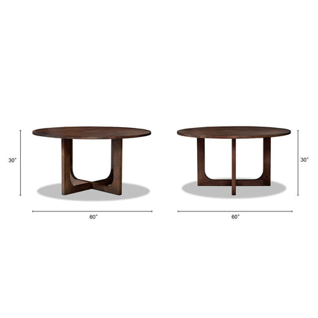 Pino - Round Dining Table - Dark Brown