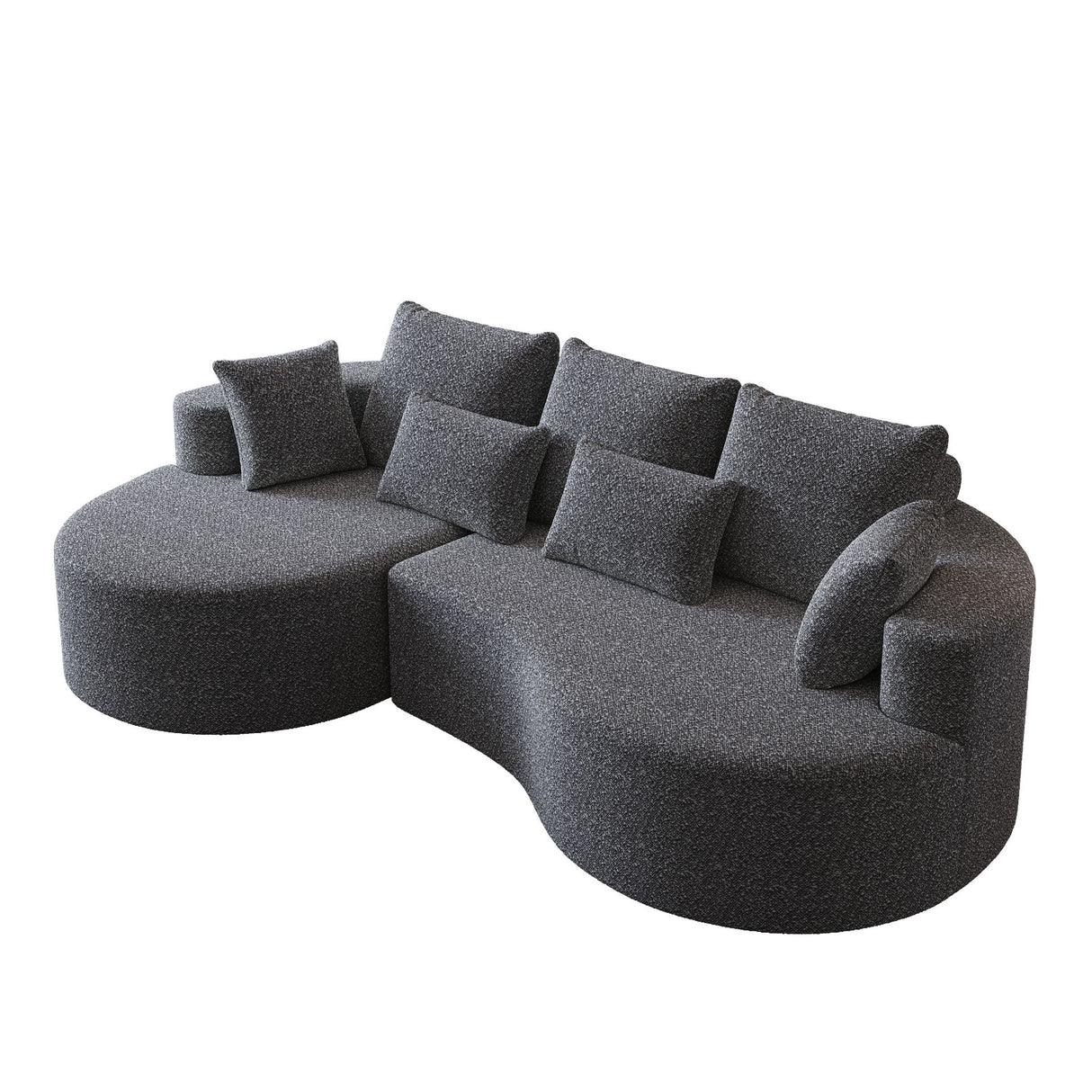 Curved Oversized Sectional Sofa With Extra Deep Seat
