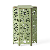Galore - Side Table With Sunburst Cut Out Design