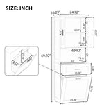 Tall Bathroom Cabinet With Tilt-Out Laundry Basket And Upper Storage