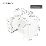 Bathroom Vanity With Sink Top, Bathroom Vanity Cabinet With 2 Doors And 2 Drawers, Open Shelf