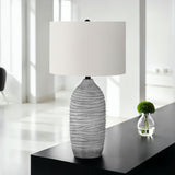 Lighting, Table Lamp, Resin, Modern - Gray / Cream