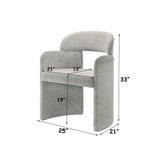 Kyree - Arm Chair (Set of 2) - Ivory / Gray