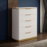 Giovanni - 5 Drawer Chest - White