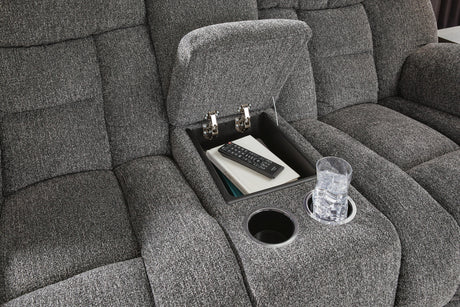 Foreside Reclining Loveseat with Console - 3810494