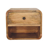 Mini Floating Open Bedside - Oak