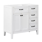 Modern Bathroom Vanity Base Only, 2 Doors And 3 Drawers