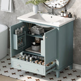 Modern Bathroom Vanity With Sink Combo, Doors And Drawer