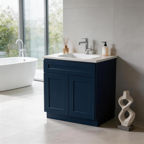 Shaker Base Cabinet With Soft-Close Drawer & Double Doors, Adjustable Shelf
