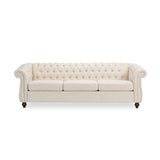 Chesterfield Style 3 Seater Sofa With Deep Button Tufting