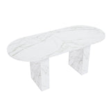 Modern Farmhouse Oval Dining Table With Slim Base