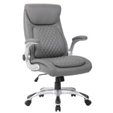 High Back Ergonomic Executive Office Chair, Adjustable Height And Lumbar Support For Home & Office - Antique Gray