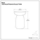 Boyd - Ribbed Accent Table - Black
