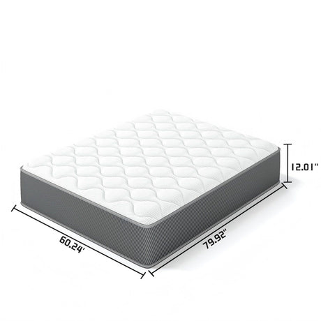 12" Hybrid Mattress With Individual Pocket Coils, Memory Foam