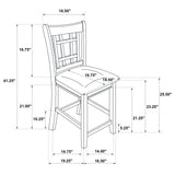 Lattice Back Counter Height Stools (Set of 2)
