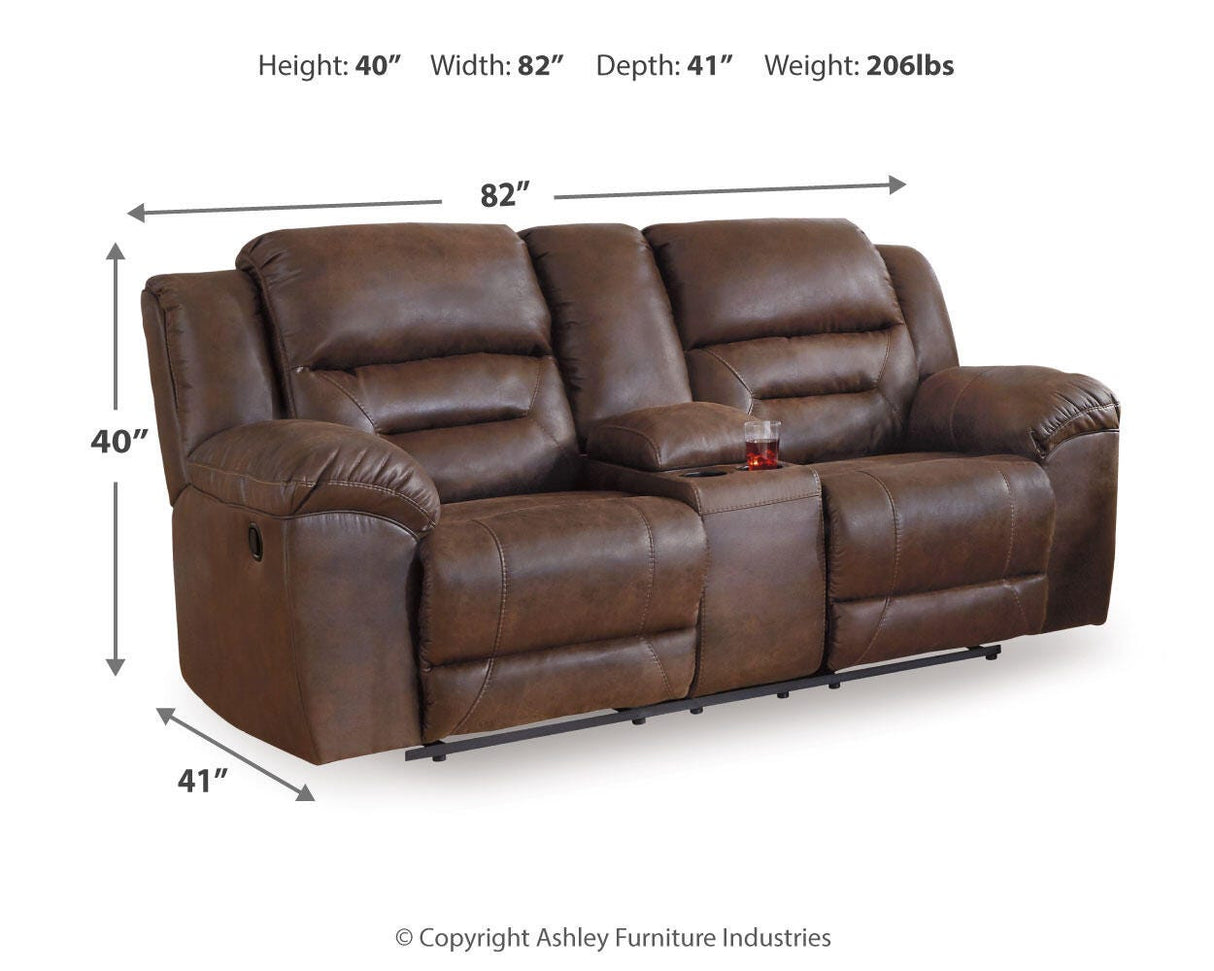 Stoneland Reclining Loveseat with Console - 3990494