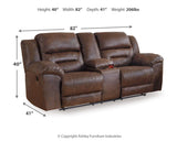 Stoneland Reclining Loveseat with Console - 3990494