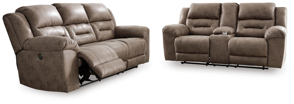 Stoneland Power Reclining Sofa and Loveseat - 39905U3