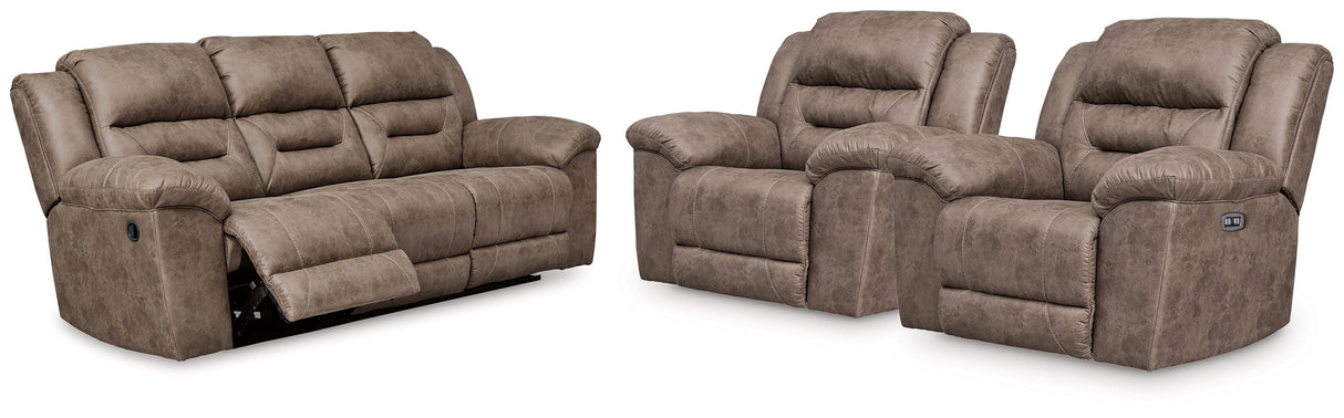 Stoneland Reclining Sofa and 2 Power Recliners - 39905U14
