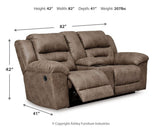 Stoneland Reclining Loveseat with Console - 3990594