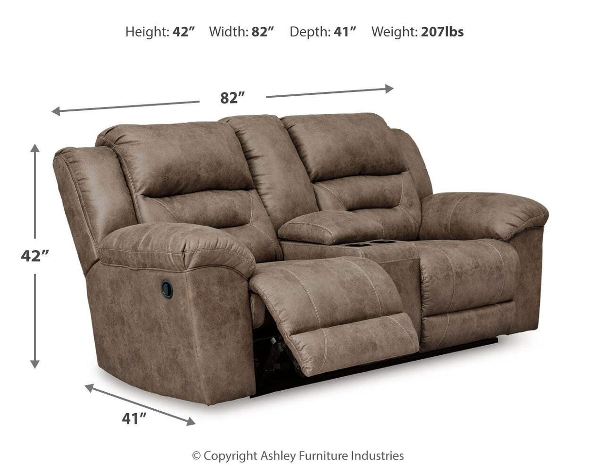 Stoneland Reclining Loveseat with Console - 3990594