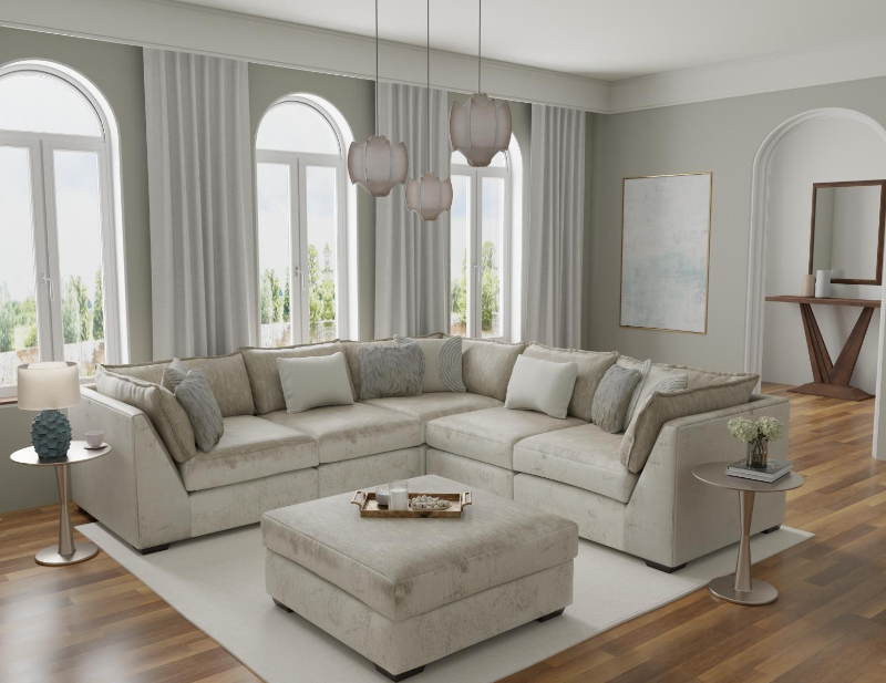 Luscious Doe Sectional - PK8851x3+PK8851NAx2
