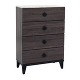 Bedroom Chest Of Drawers With 4 Drawer Storage - Gray / Gray