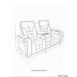 Austin - Console Reclining Loveseat With Storage Arms - Gray