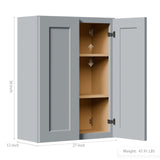 Shaker Wall Cabinet With Soft-Close Doors, Adjustable Shelves