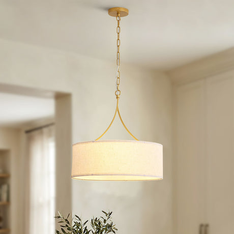 3 Light Drum Pendant Light