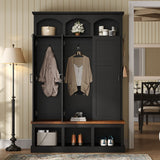 Classic Arched Design Hall Tree With 3 Hidden Storage