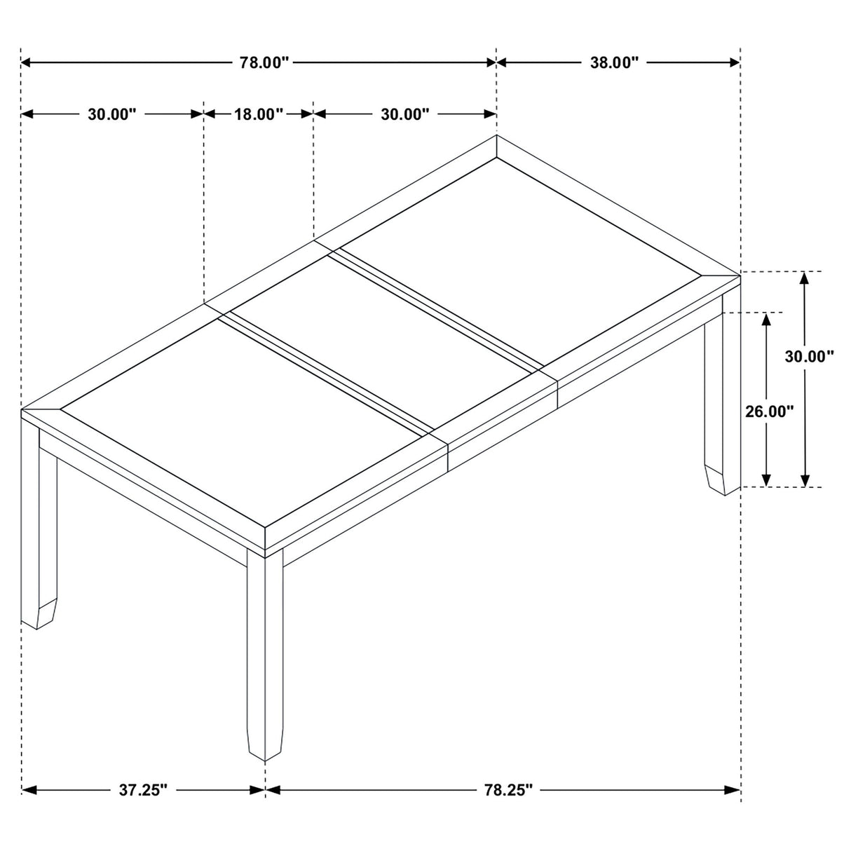 Centera - Rectangular Dining Table With Extension Leaf - Gray